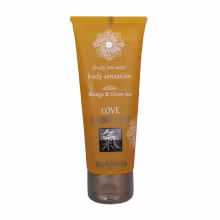 Lubrikačný gél HOT Shiatsu Love Mango & Green Tea jedlý 75 ml