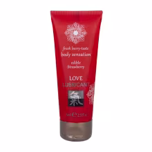 Lubrikačný gél HOT Shiatsu Love Strawberry jedlý 75 ml