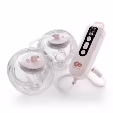 KINDERKRAFT Odsávačka mlieka Double Hands-free Gentle Flow Pink