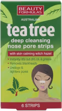 BEAUTY FORMULAS TEA TREE Čistiace pásky na nos 6 ks