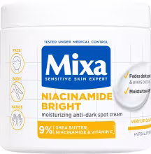 MIXA Niacinamide Bright hydratačný krém proti tmavým škvrnám, 400 ml