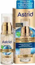 ASTRIDHyaluron Gold – Vyplňujúce perlové sérum proti vráskam s niacínamidom, 30 ml