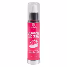 Lubrikačný gél SECRET PLAY HOT EFFECT strawberry with cream 50 ml