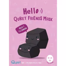 QURET HELLO :) FRIENDS MASK CHARCOAL Pleťová maska