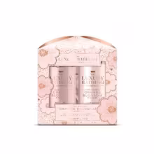 GRACE COLE Crème Brûlée darčeková sada: sprchový gél 100 ml + telové mlieko 100 ml + hubka