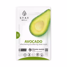 STAY WELL VEAGN SHEET MASK AVOCADO Pleťová maska