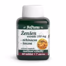 MedPharma ŽENŠEN 350 mg + Echinacea + Leuzea 60+7 tabliet