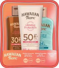 HAWAIIAN TROPIC Trio Face Cream SPF50 + Dry oil SPF 30 + After Sun Lotion cestovná súprava