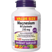 Webber Naturals Magnézium bisglycinát 200 mg 120ks