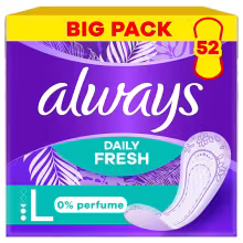 Always Slipové vložky Daily Fresh Long 52 ks