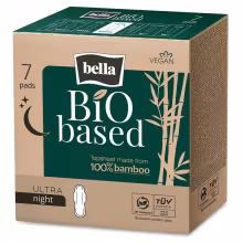 BELLA Bio Based Night Ultratenké hygienické vložky s krídelkami nočné 7 ks