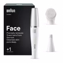 BRAUN Face 810 epilátor a čistiaca kefka na tvár biela