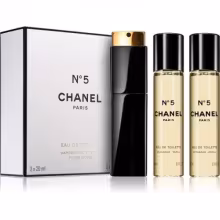 Chanel No. 5 - EDT 20 ml (plniteľný flakón) + náplň 2 x 20 ml