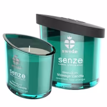SENZE Upokojujúca masážna sviečka - mäta, ruža, pomaranč 50 ml