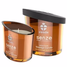 SENZE Eroticko-relaxačná masážna sviečka - klinček, pomaranč, levanduľa 50 ml