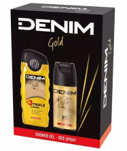 Denim Gold - dezodorant v spreji 150 ml + sprchový gél 250 ml