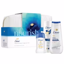 Dove Darčeková sada nourish Sprchový gél 225ml, Telové mlieko 250ml, deostick 40ml