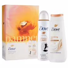 Dove Darčeková sada pamper Sprchový gél 225ml, deospray 150ml
