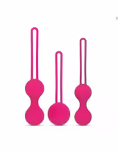 Easytoys - vaginálne guľôčky - sada 3 ks - ružové