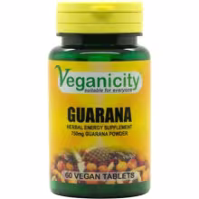 Veganicity Guarana 750 mg, 60 vegan tabliet