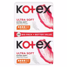 KOTEX Ultra Soft Dámske hygienické vložky Normal 20 kusov