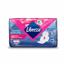 LIBRESSE Hygienické vložky comfort &amp; security MAXI+ s krídielkami 10ks