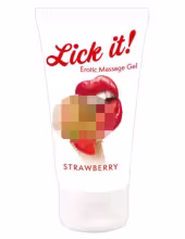 Lick it! - jedlý lubrikant 2v1 - jahoda - 50ml