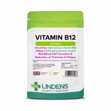 LINDENS Health + Nutrition Vitamín B12 (Kyanokobalamín) 250 µg, 120 tabliet