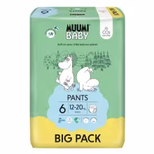 MUUMI BABY Walkers 6 Junior 12-20 kg nohavičkové eko plienky 52 ks