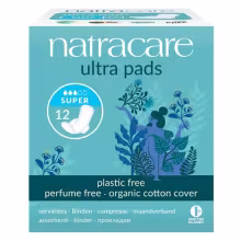 NATRACARE Menštruačné vložky Ultra SUPER s krídelkami 12 kusov