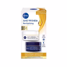 NIVEA Obnovujúci denný a nočný krém proti vráskam 55+ 2x 50 ml