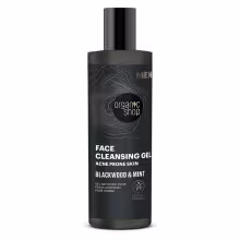 ORGANIC SHOP Čistiaci gél na pleť Blackwood a mäta 200 ml