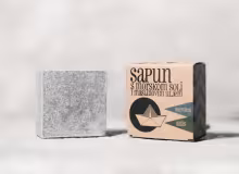 Sapunoteka Soap Sea Salt Mint, Anise & Charcoal 115 g - Mäta, aníz a aktivované uhlie