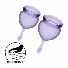 Menštruačné kalíšky SATISFYER FEEL GOOD MENSTRUAL CUP fialové