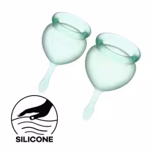 Menštruačné kalíšky SATISFYER FEEL GOOD MENSTRUAL CUP zelené