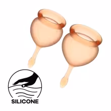 Menštruačné kalíšky SATISFYER FEEL GOOD MENSTRUAL CUP oranžové