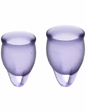 Satisfyer Feel Confident - menštruačný kalíšok set - fialový