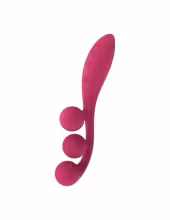 Satisfyer Tri Ball 1 - vibrátor na klitoris aj bod G - dobíjací - červený