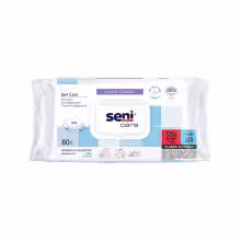 SENI CARE vlhčené obrúsky vitamínom E & alantoín XXL 80 kusov