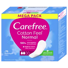 Carefree Slipové vložky s výťažkom z Aloe Vera Cotton Feel Normal 76 ks