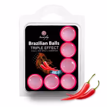 Olej masážny BRAZILIAN TRIPLE EFFECT 6 BALLS SET