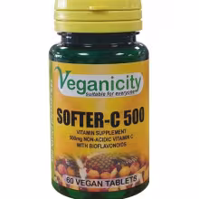 Veganicity Softer Vitamín C nekyslý 500 mg, 60 tabliet
