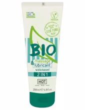 HOT Bio 2IN1 - lubrikant a masážny gél na vodnej báze - 200 ml