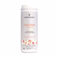 Vegetology Vápnik + Vitamín D3, 60 žuvacích tabliet