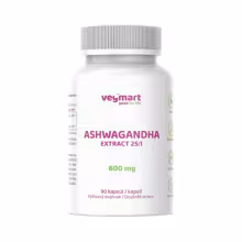 Vegmart Ashwagandha 600 mg, 90 kapsúl