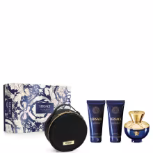 Versace Dylan Blue Pour Femme kazeta, EdP 100 ml + TM 100 ml + SG 100 ml + kozmetická taška
