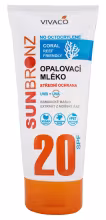 Vivaco Opaľovacie mlieko bez octocrylénu SPF 20 - Coral friendly 200 ml