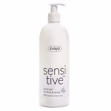 ZIAJA Krémový umývací gél na tvár a telo Sensitive 400 ml