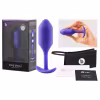 b-Vibe Snug Plug 2 - dvojitá guľôčková análna zátka (114 g, fialová)