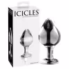 Icicles No. 25 - análny kolík - sklo - kužeľový - priehľadný